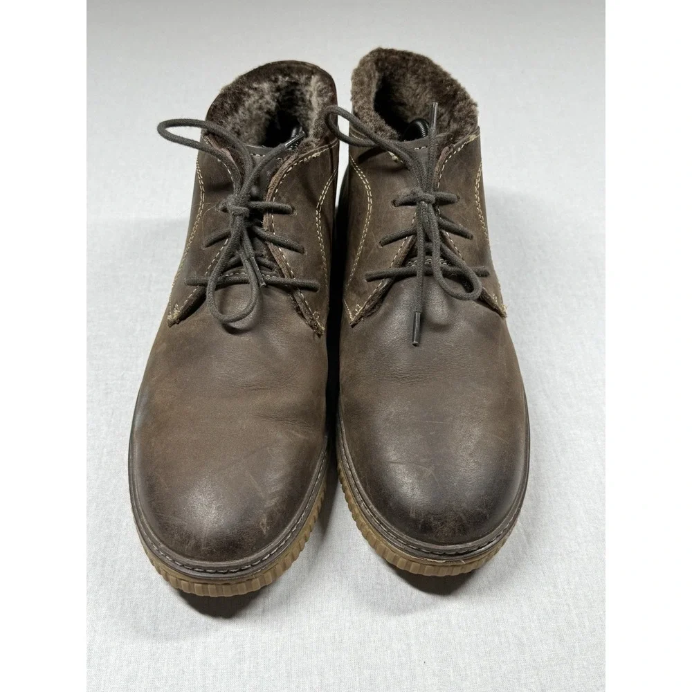 Johnston &‎ Murphy Chukka Boots Sz 10 Brown Leather Shearling Preppy Old Money